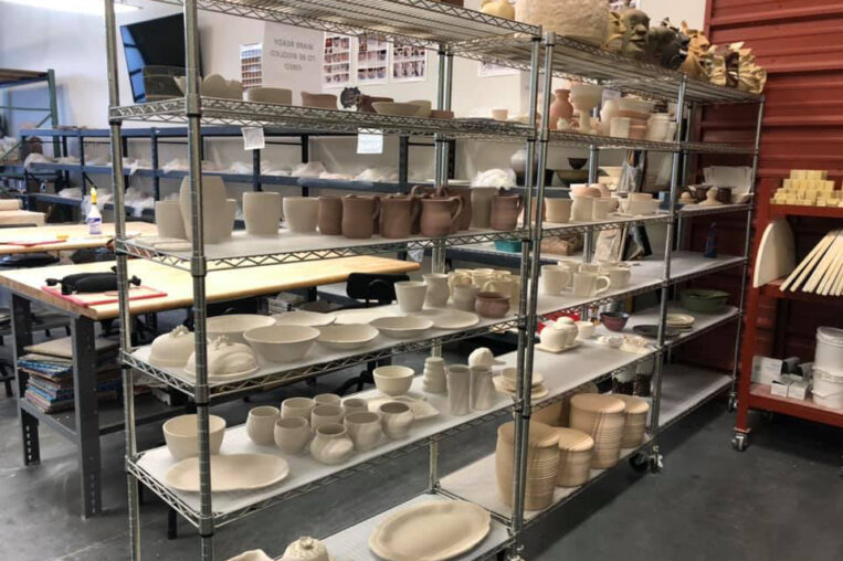 Shelves of Pottery | Muddie Buddie's Pottery Studio | My Local Utah