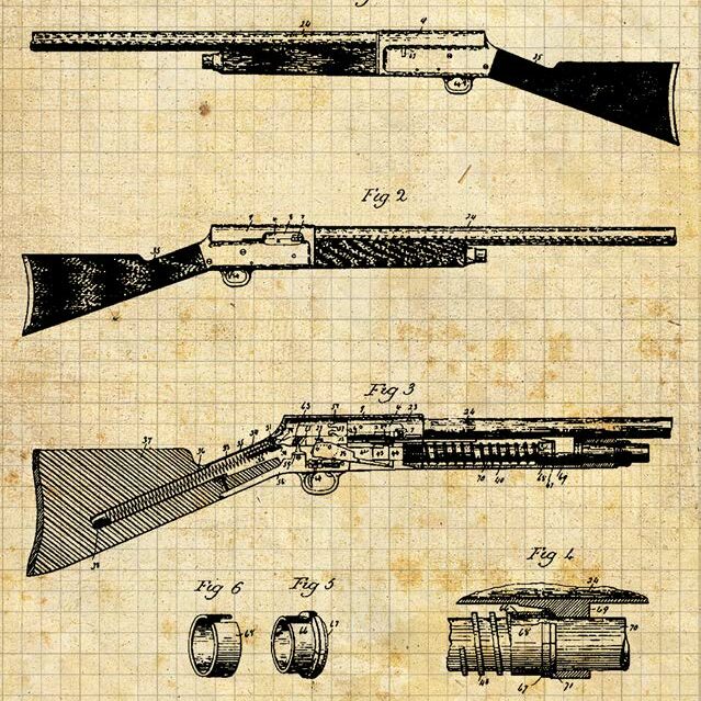 Brownign automatic firearm diagram from 1901.