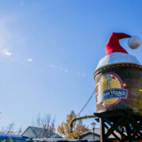 A festive display of holiday decorations and lights at gardner village My local utah