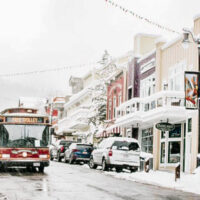 Trolley Park City Main Street | My Local Utah Families enjoying outdoor activities in park city during the holiday season My local utah