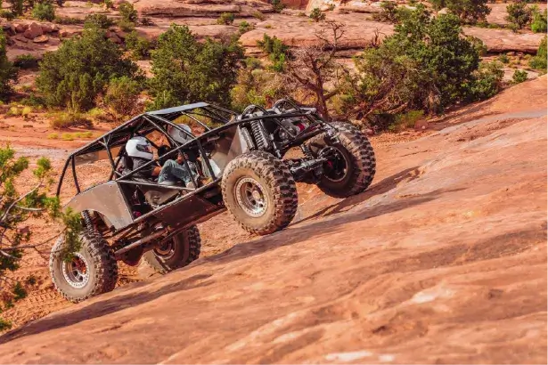 UTV navigating rocky terrain at the Redrok Rally - Explore more trails in Moab with My Local Utah