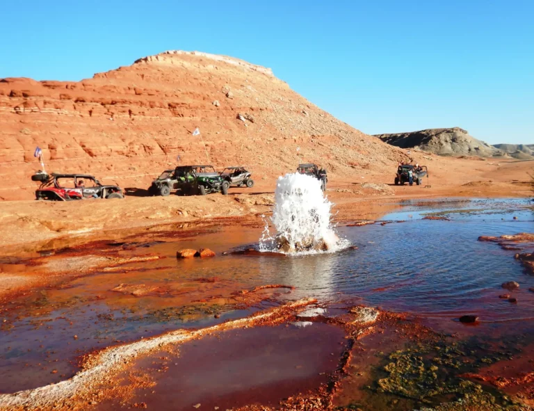 The Crystal Geyser - a soda geyser.