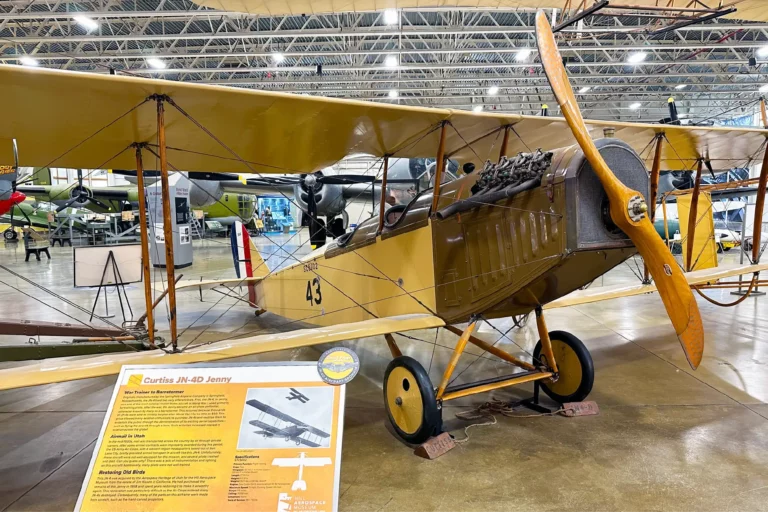 Hill aerospace museum jn 4d jenny world war one plane.
