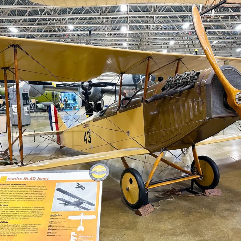 Hill aerospace museum jn 4d jenny world war one plane.