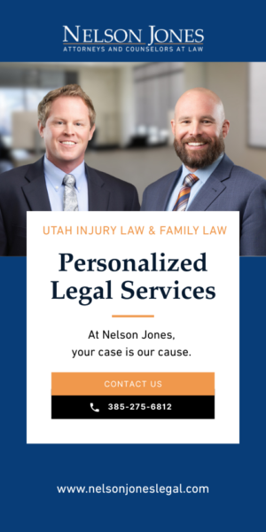 Personalized legal services with nelson jones digital ad.